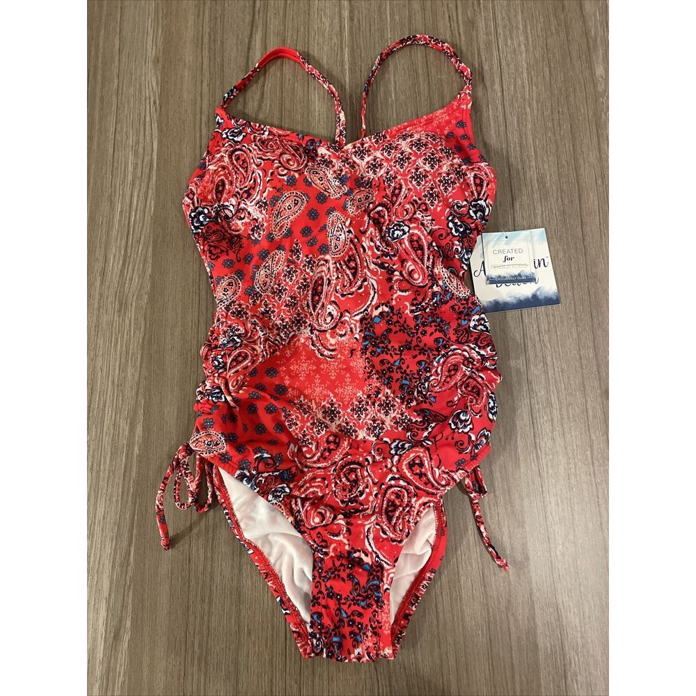 Maurices  American Beach™ Ruched One Piece Swimsuit Size XS‎ - Picture 3 of 11
